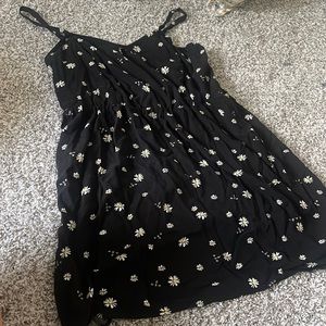 COPY - AUW black dress with white/yellow flowers